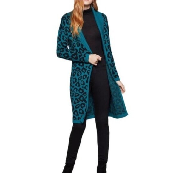 NWT BCBGeneration womans leapord Cardigan XS - Picture 2 of 10